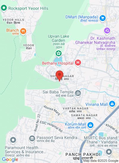 Map showing Thane, India