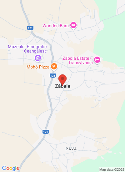 Map showing Zăbala, Romania