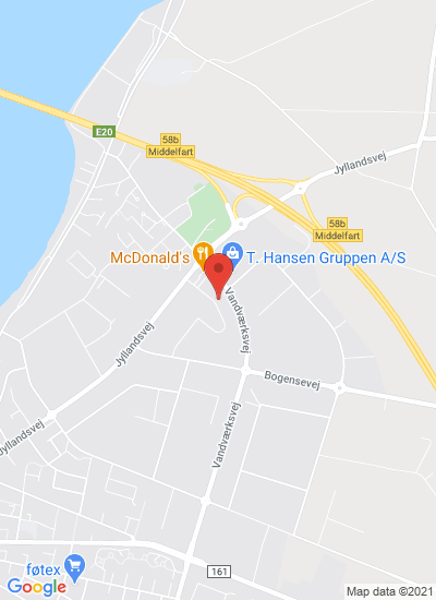 Map showing Middelfart, Denmark