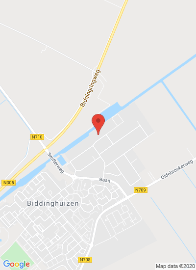 Map showing Biddinghuizen, Netherlands