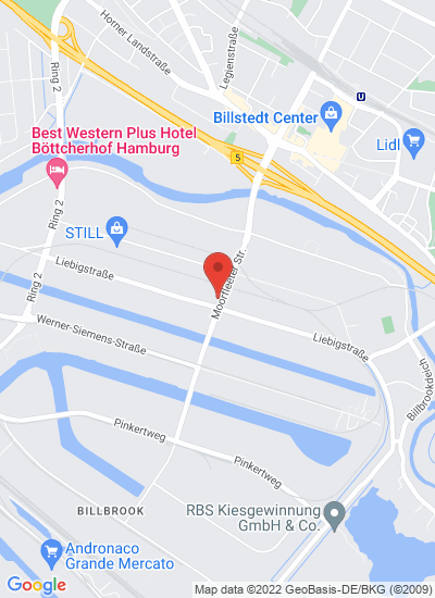 Map showing Hamburg, Germany