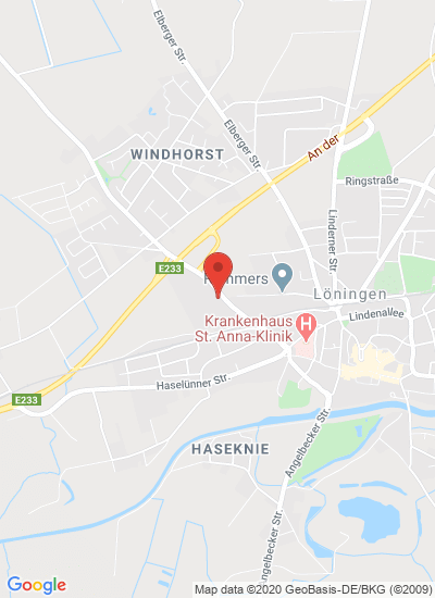 Map showing Löningen, Germany