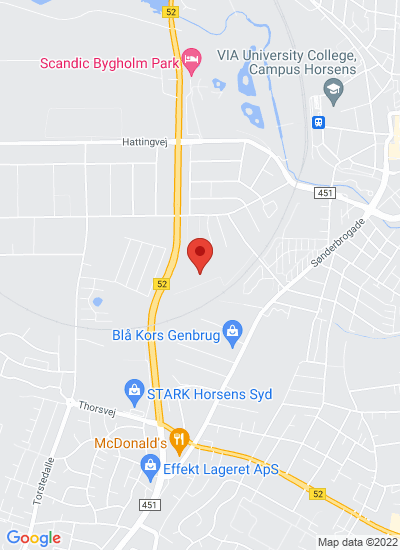 Map showing Horsens, Denmark