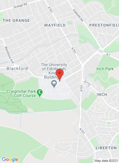 Map showing Edinburgh, United Kingdom