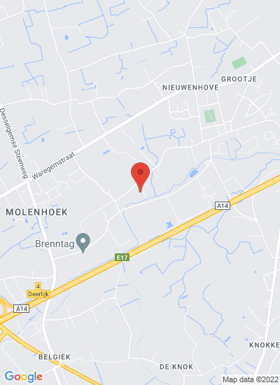Map showing Deerlijk, Belgium