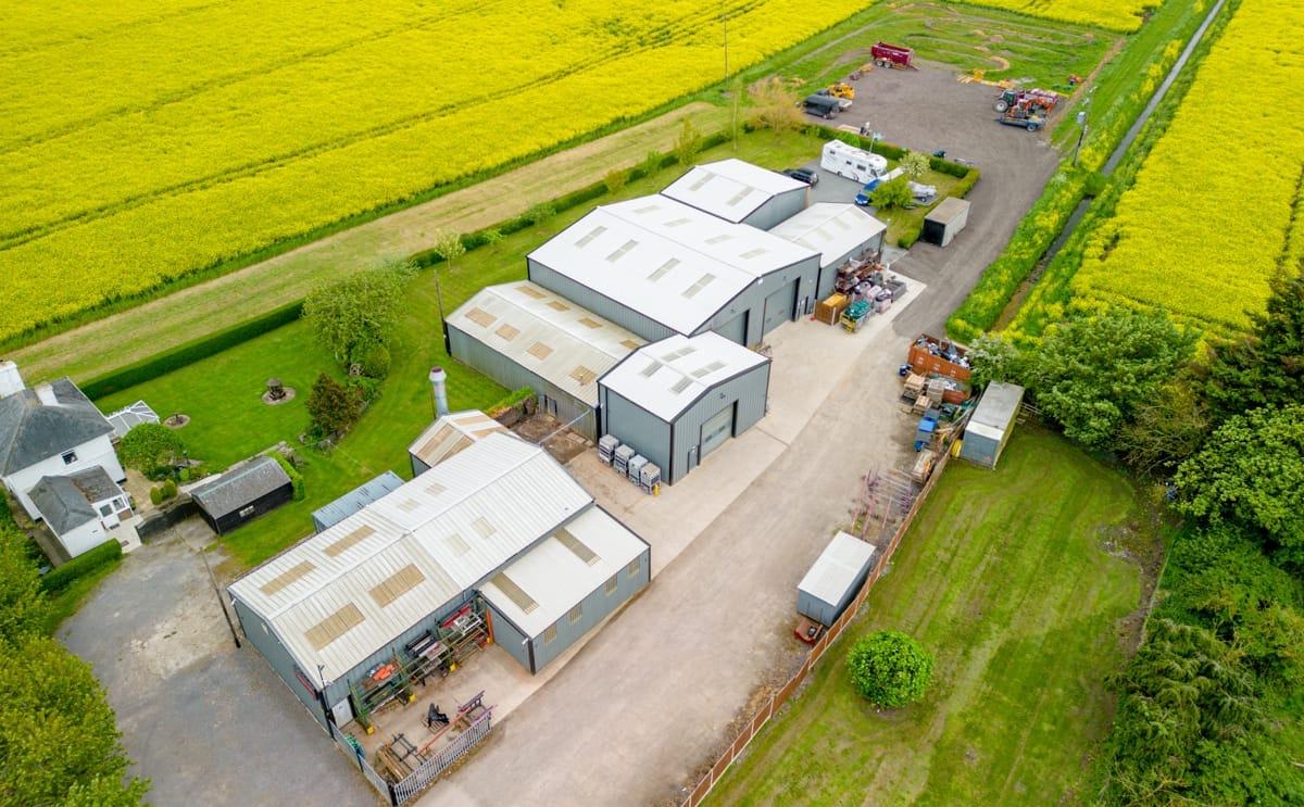 Aerial view of scotts precision manufacturing
