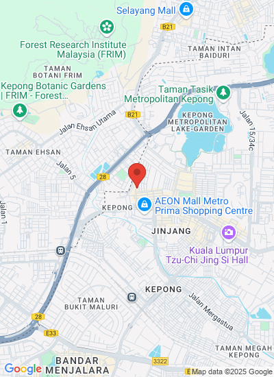 Map showing Jalan Kepong, Malaysia