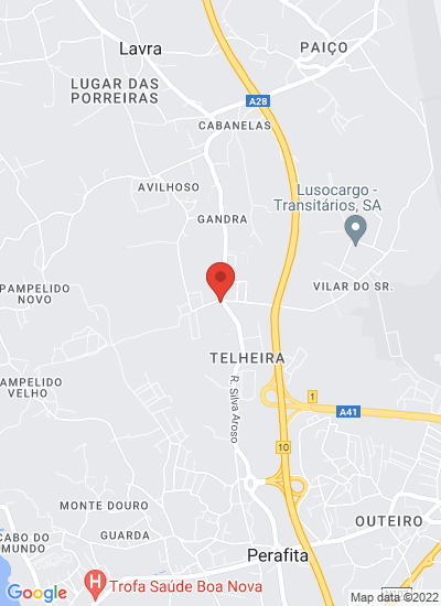 Map showing Perafita, Portugal