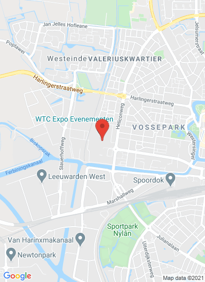 Map showing Leeuwarden, Netherlands