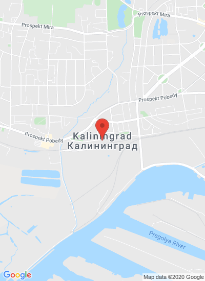 Map showing kalingrad, Russia