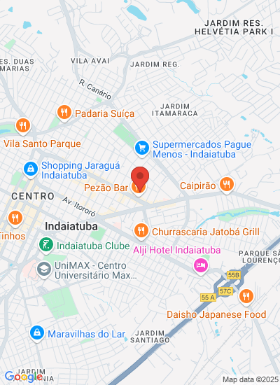 Map showing Indaiatuba, Brazil