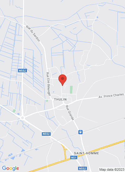 Map showing Thulin, Belgium