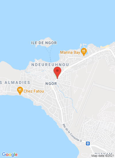Map showing Dakar, Senegal