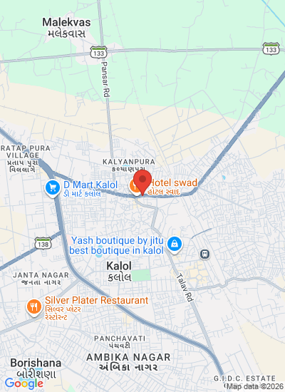 Map showing Kalol, India