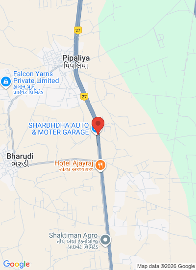 Map showing Rajkot, India