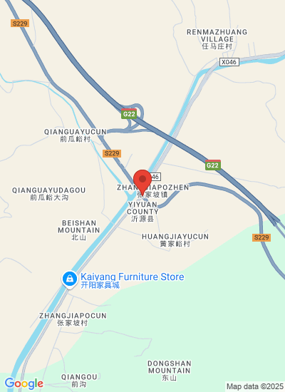 Map showing Zibo Shi, China