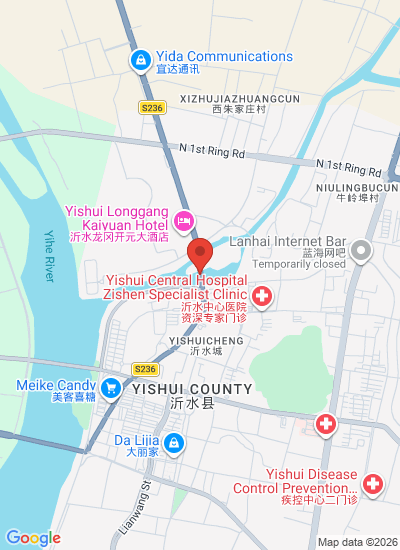 Map showing Linyi Shi, China