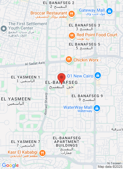 Map showing New cairo, Egypt