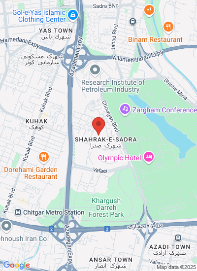 Map showing Tehran, Iran