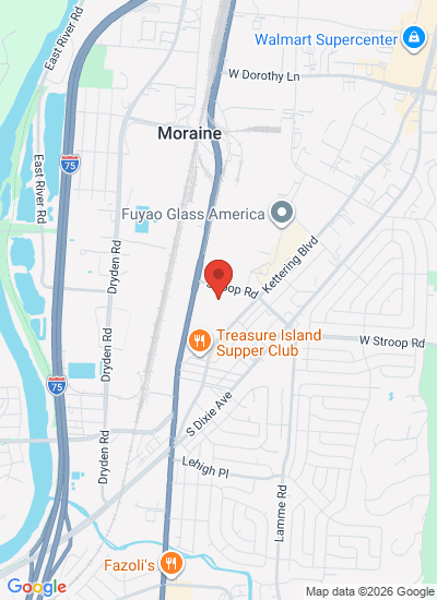 Map showing Moraine, United States
