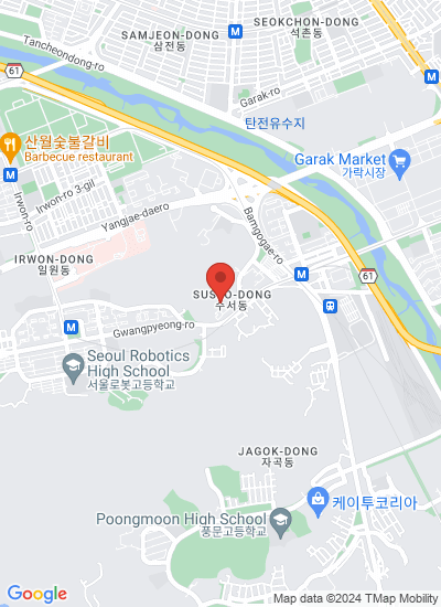 Map showing Gwanak-gu, South Korea