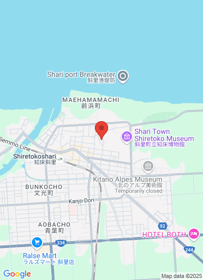 Map showing Shari-gun, Japan