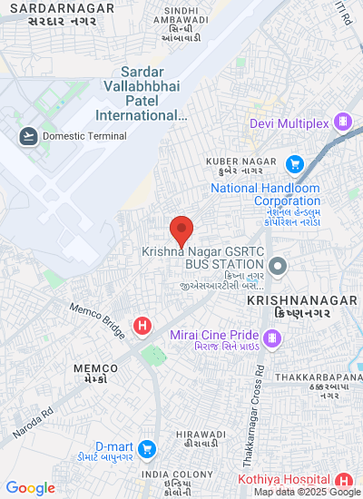 Map showing Ahmedabad, India