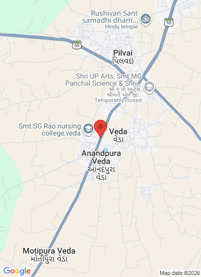 Map showing Gandhinagar, India
