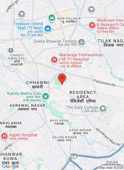 Map showing indore, India