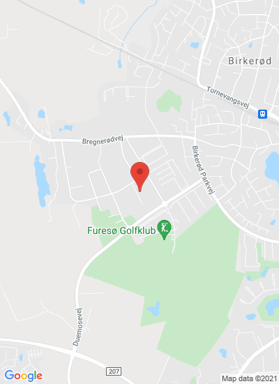 Map showing Birkerød, Denmark