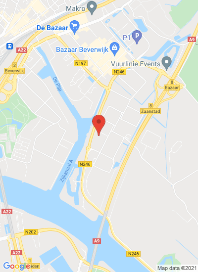 Map showing Beverwijk, Netherlands
