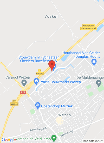 Map showing Wezep, Netherlands