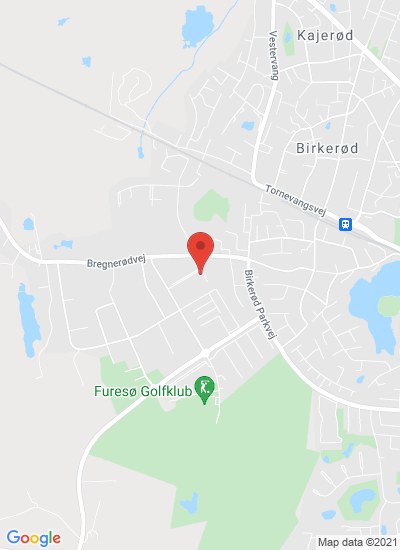 Map showing Birkerød, Denmark