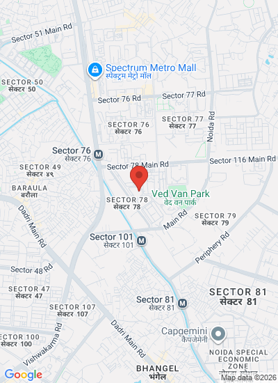 Map showing noida, India