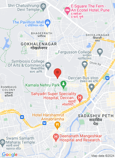 Map showing Pune, India