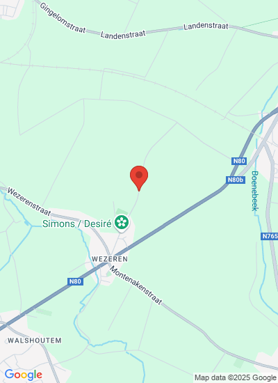 Map showing Wezeren, Belgium
