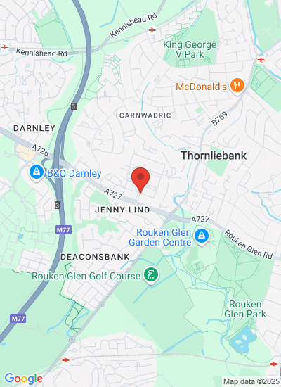 Map showing Glasgow, United Kingdom