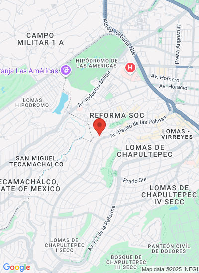 Map showing Mexico City, Mexico