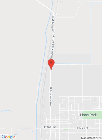 Map showing Othello, United States