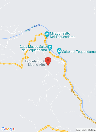 Map showing Colombia, Mexico