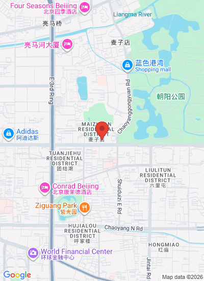 Map showing Chaoyang Qu, China