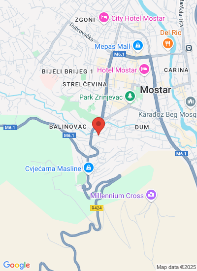 Map showing Bosnia and Herzegovina
