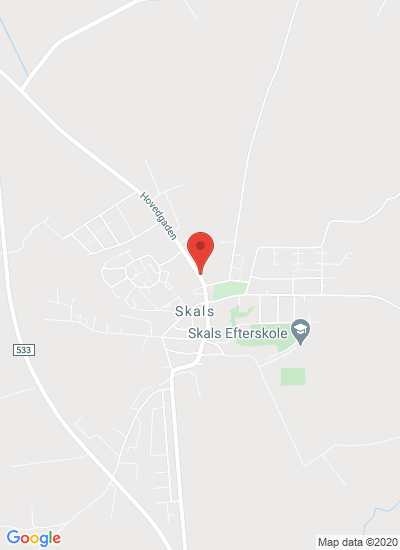 Map showing Skals, Denmark