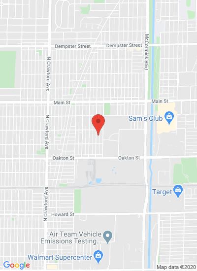 Map showing Skokie, United States
