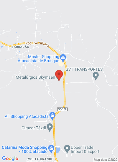 Map showing Brusque, Brazil