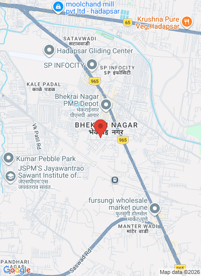 Map showing Pune, India