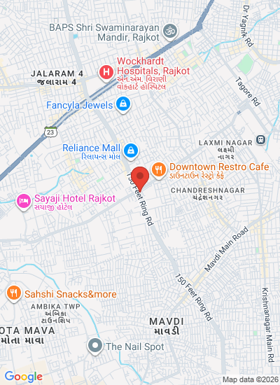 Map showing Rajkot, India