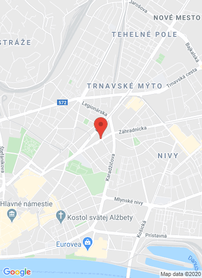 Map showing Bratislava, Slovakia