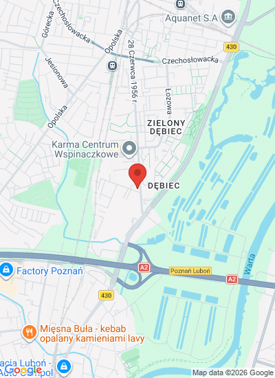 Map showing Poznań, Poland