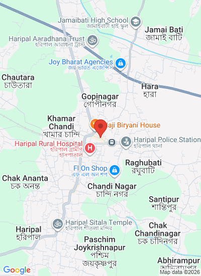 Map showing Hooghly, India